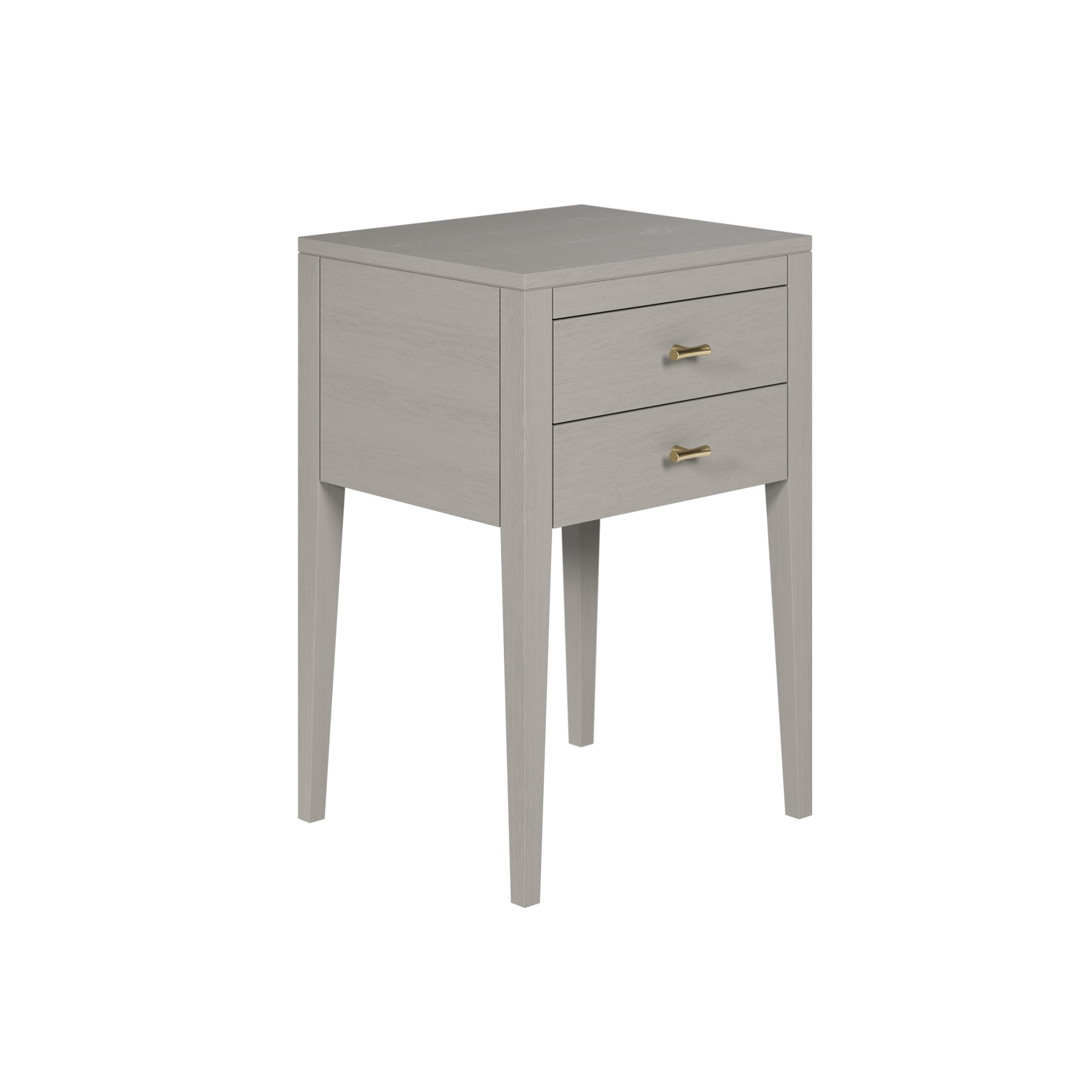 DI Designs Radford Grey Oak Wood Bedside Table | 2 Drawers